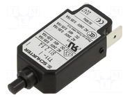 Circuit breaker; Urated: 240VAC; 48VDC; 2.5A; SPST; Poles: 1; MCB SCHURTER