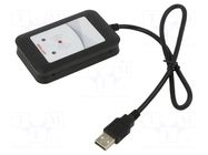 RFID reader; 4.3÷5.5V; USB; antenna; Range: 100mm; 88x56x18.5mm ELATEC