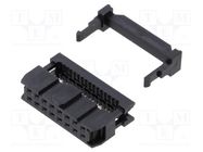 Plug; IDC; female; PIN: 16; with cable clamp; IDC; for ribbon cable Amphenol Communications Solutions