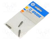 Screwdriver bit; hex key; HEX 4mm; Overall len: 25mm; 3pcs. UNIOR