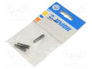 Screwdriver bit; hex key; HEX 5mm; Overall len: 25mm; 3pcs. UNIOR