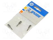 Screwdriver bit; Torx®; TX10; Overall len: 25mm; 3pcs. UNIOR