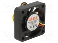 Fan: DC; axial; 12VDC; 40x40x10mm; 28.5dBA; EBR; 5400rpm; 2.41mmH2O Akasa