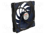 Fan: DC; axial; 12VDC; 140x140x25mm; 38.5dBA; HDB; 600÷1800rpm Akasa