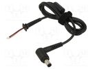 Cable; 2x0.5mm2; wires,DC 7,4/5,0 plug; angled; black; 1.2m AKYGA