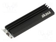 Heatsink: extruded; black; L: 71mm; W: 22mm; H: 6.4mm; aluminium Akasa