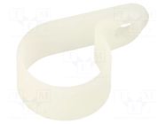 Fixing clamp; Cable P-clips; ØBundle : 25.5mm; W: 10mm; polyamide HELLERMANNTYTON