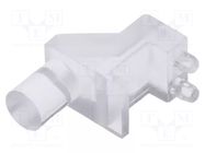 Fiber for LED; Ø3mm; Front: flat; angular,with PCB mounting BIVAR