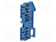 Splice terminal: rail; 0.08÷2.5mm2; ways: 1; terminals: 4; blue PHOENIX CONTACT