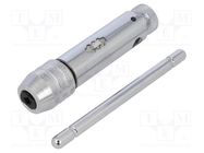 Tap wrench; M3÷M8; with ratchet 