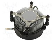 Heatsink: extruded; 12VDC; aluminium; 91.1m3/h; H: 59.2mm; W: 95mm Akasa