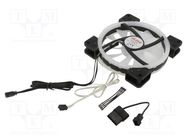 Fan: DC; axial; 12VDC; 140x140x25mm; 21.2dBA; FD; 1200rpm; 1.24mmH2O Akasa