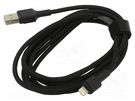 Cable; USB 2.0; Apple Lightning plug,USB A plug; 2m; black; 2.4A GREEN CELL