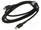 Cable; USB 2.0; USB A plug,USB C plug; 0.3m; black; 480Mbps; 18W GREEN CELL
