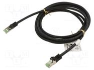 Patch cord; S/FTP; Cat 8.1; stranded; Cu; LSZH; black; 15m; 26AWG Goobay