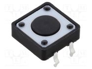 Microswitch TACT; SPST-NO; Pos: 2; 0.05A/12VDC; THT; 1.57N; 4.3mm E-SWITCH