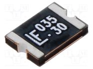 Fuse: PTC polymer; quick blow; 0.35A; 30V; 30VDC; SMD; 1812L LITTELFUSE