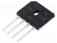 Bridge rectifier: single-phase; Urmax: 100V; If: 10A; Ifsm: 220A DC COMPONENTS