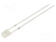 LED; blue; 1120÷1560mcd; 70/50°; Front: convex; Pitch: 2.54mm; THT OPTOSUPPLY