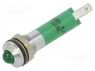 Indicator: LED; prominent; green; 12VDC; Ø8mm; IP67; metal,plastic CML INNOVATIVE TECHNOLOGIES