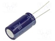 Capacitor: electrolytic; THT; 2200uF; 50VDC; Ø16x31.5mm; ±20%; M PANASONIC