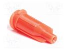 Plug; orange; for syringes; polypropylene; UV block METCAL