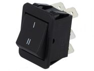 ROCKER;2-position;DPDT;16A/250VAC;20A/28VDC;ON-ON;black