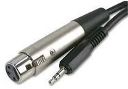 XLR S TO 3.5MM STEREO JACK LEAD, 2M