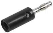 PLUG, BANANA 4MM BLACK (PK 2)