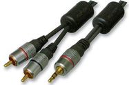 LEAD, 3.5MM JACK TO 2X PHONO, 5M