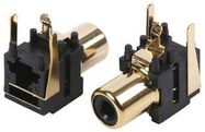 SOCKET, PHONO, PCB, GOLD/BLACK, PK2