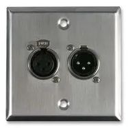 WALL PLATE, XLR PLUG - SOCKET