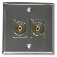 WALL PLATE, 2X RCA