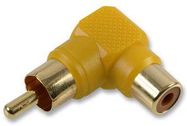 PHONO ADAPTOR, 90DEG, GOLD, YEL