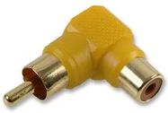 PHONO ADAPTOR, 90DEG, GOLD, YEL