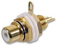 CHASSIS SOCKET, PHONO/RCA, GOLD/BLUE