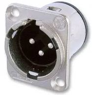 PLUG, XLR, PANEL, PCB, 3POLE