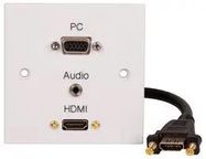 WALLPLATE 1G,HDMI,VGA,AUDIO, WHITE