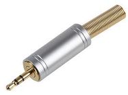 CONNECTOR, 2.5MM JACK PLUG, 3P, METAL+SR