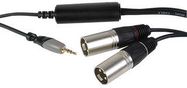 GROUND LOOP ISOLATOR, 3.5MM TO 2X XLR P