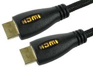 LEAD, 2M, YELLOW LED BRAIDED HDMI