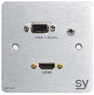 WALL INPUT PLATE, HDMI/VGA, 1-GANG