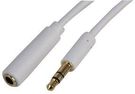 3.5MM STEREO EXTENSION LEAD 1M WHITE