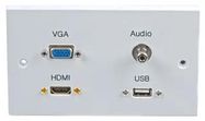 WALLPLATE 2G HDMI,VGA, AUDIO, USB A