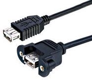 USB 2.0 PANEL MOUNT A ADAPTOR LEAD 300MM