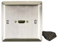 STEEL HDMI WALLPLATE WITH TAIL