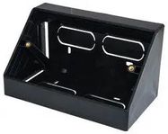 ANGLED BACK BOX, DOUBLE GANG, BLACK