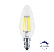 LED bulb E14 230V C35 4W 470lm, FILAMENT, warm white 2700K, dimmable