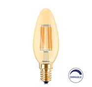 LED pirn E14 230V C35 4W 360lm, FILAMENT, amber white 2200K, hämardatav