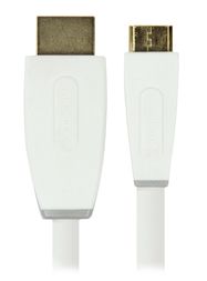 High Speed HDMI Cable with Ethernet HDMI Connector - HDMI Mini Male 1.00 m White
